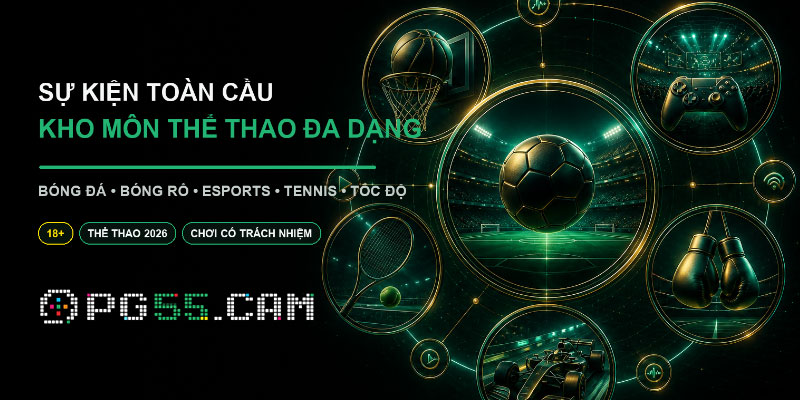 Kho game cược thể thao PG55 đa dạng