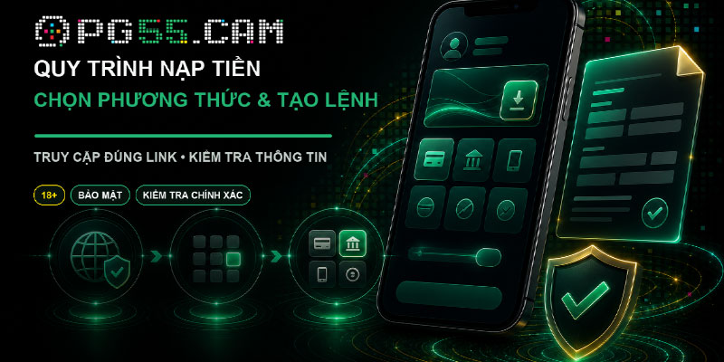 Quy trình nạp tiền PG55 nhanh chóng, dễ dàng